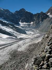 Looking Back At Mizhirgi Glacier