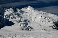 TAT plane against the surrounding Alaska Range peaks above Second Shot glacier.