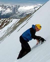 Practice snow climb near Grosser Muntanitz