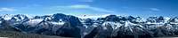 A panorama from Tangle Ridge in the Columbia Icefields - Jasper National Park Canada