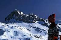 Triglav throne from the summit of Kanjavec