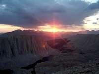 Sunset at 13, 450ft, just below Trail Crest
