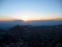 Sunset from the saddle of the...