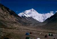 Everest from camp in upper...