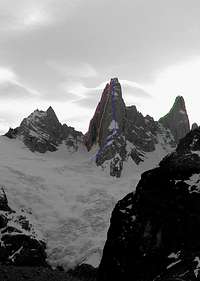 Agujas de la S (2335m), St-Exupery (2558m) & Raphael (2482m)