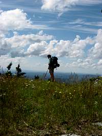 Lone Hiker atop Madonna Peak