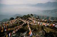Prayer flags above Katmandu, Nepal