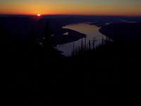 Sunset Over the Columbia River - Angel's Rest Trail