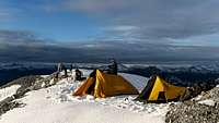 Camp at top of Brohms ridge