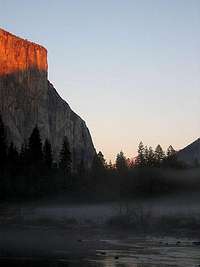 Sunset on El Capitan and...