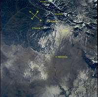 The Spanish Peaks from Space...