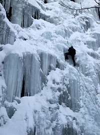 Ice Climbing on Chia at Frankenstein Cliff