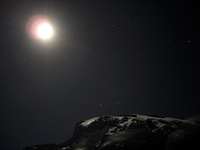 Moon, Kili at Night