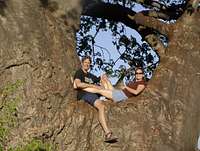 Kurt and Sara in a Baobab Tree -  Africa