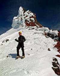 Standing on the summit ridge of Broken Top