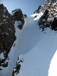 Climbers in Snake Couloir