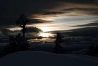 Sunset Behind Snowdrifts