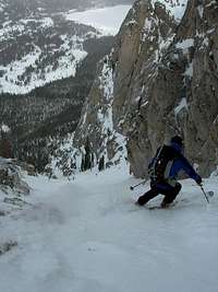 Skiing North Face Chute (Point 9115)