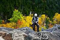 Rappeling into some peak foliage
