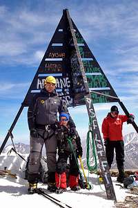 Jon Cruces (6 years old) standing in the summit of Toubkal