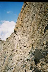 Longs Peak-Looking back across the Narrows to the West