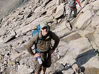 Longs Peak-The Homestretch-Dan looking for O's