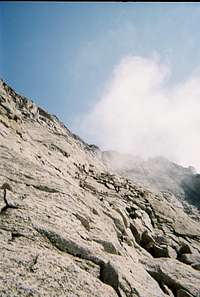Longs Peak-The Homestretch-Looking up on the descent