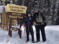 At the trailhead with Aaron.