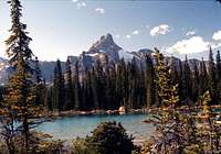CATHEDRAL MOUNTAIN FROM LAKE OHARA-1986