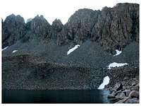 Nokhu Crags from Snow Lake -...