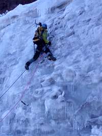 Bergy climbing on the Bolum Glacier