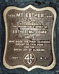 Plaque on Esther. 11/03/2003