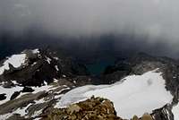 Thunderstorm over Lake Magog, as viewed from Mt Assiniboine North Ridge