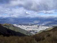 A view from Quito in a sunny afternoon