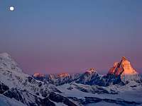 Monte Rosa Alpenglow
