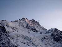 The last sun hitting the Jungfrau