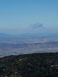 Riverside Fire as seen from S. Ridge Trail (SJ Wilderness)
