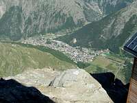 Saas-Fee seen from Mischabelhütte