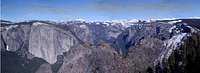 Panorama of Yosemite taken from Dewey Pt.