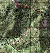 TOPO map showing Wildrose...