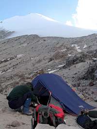 Orizaba - high camp and route to summit