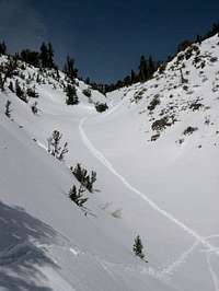The gulley on the Mount Rose...