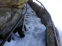 Another view of icy steps on Moro Rock