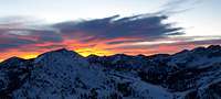 sunrise over Wolverine and Albion Basin
