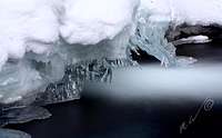 Frozen Grotto Falls close-up