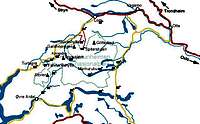 Map of Jotunheimen. Copyright...
