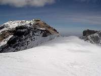 The summit seen from the...
