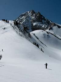 North Couloir to the Red Slate Mountain.