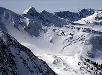 A large avalanche just off Temptation Ridge