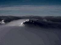 Ocean of clouds, you can see...